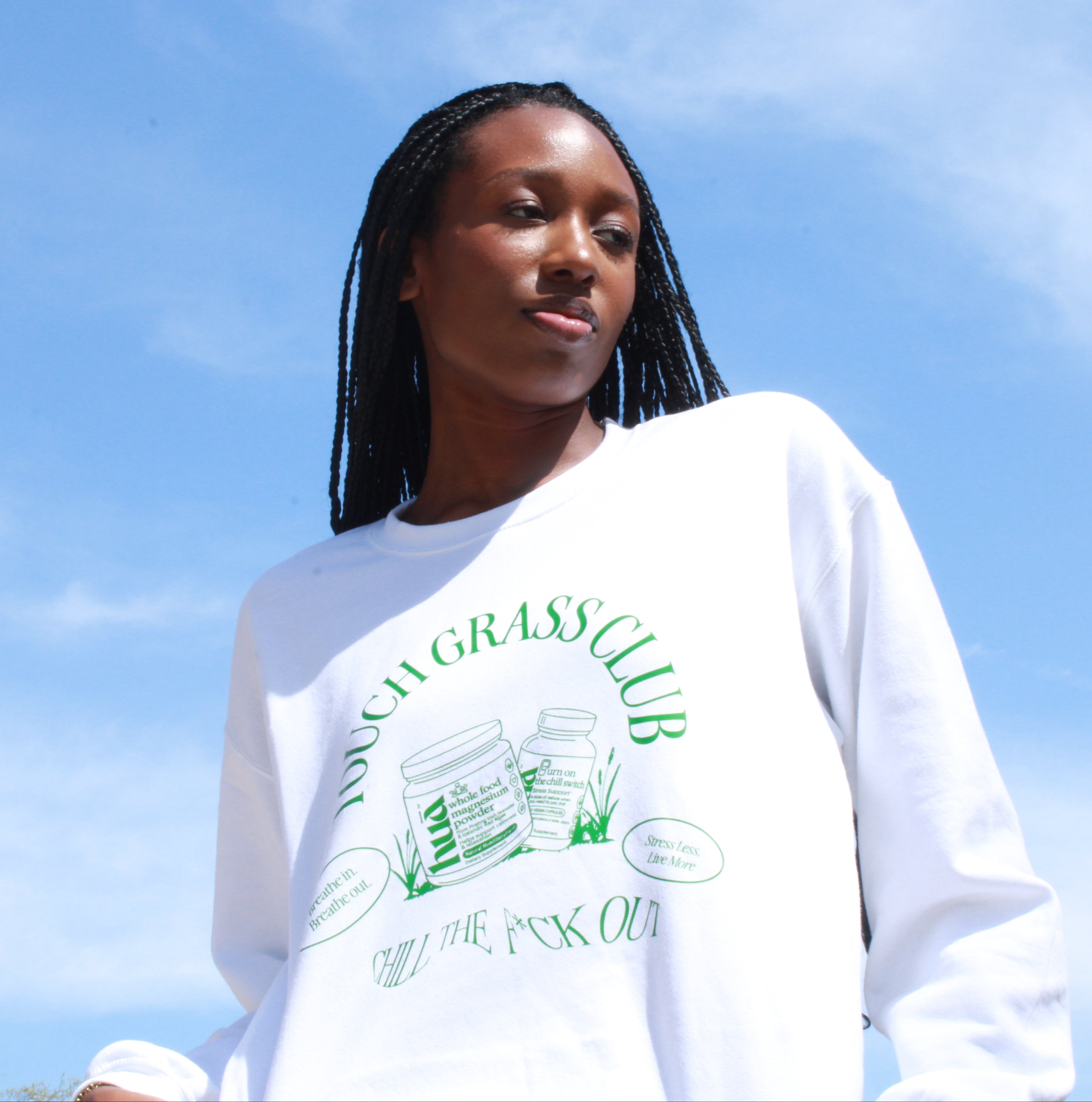 Photo of HUA's Touch Grass Club Sweatshirt