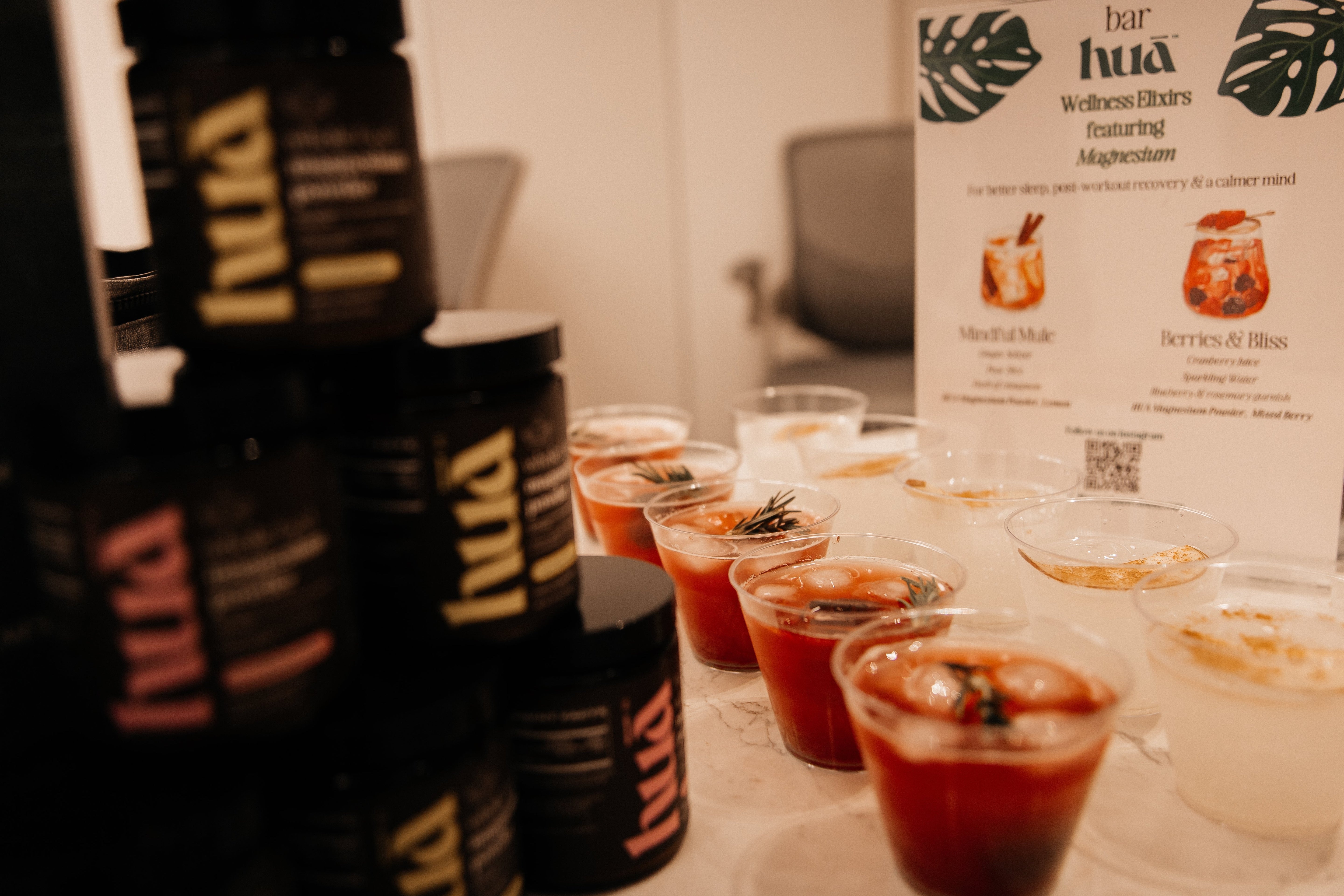 Recent event with Bar Method - Featuring our magnesium mocktails