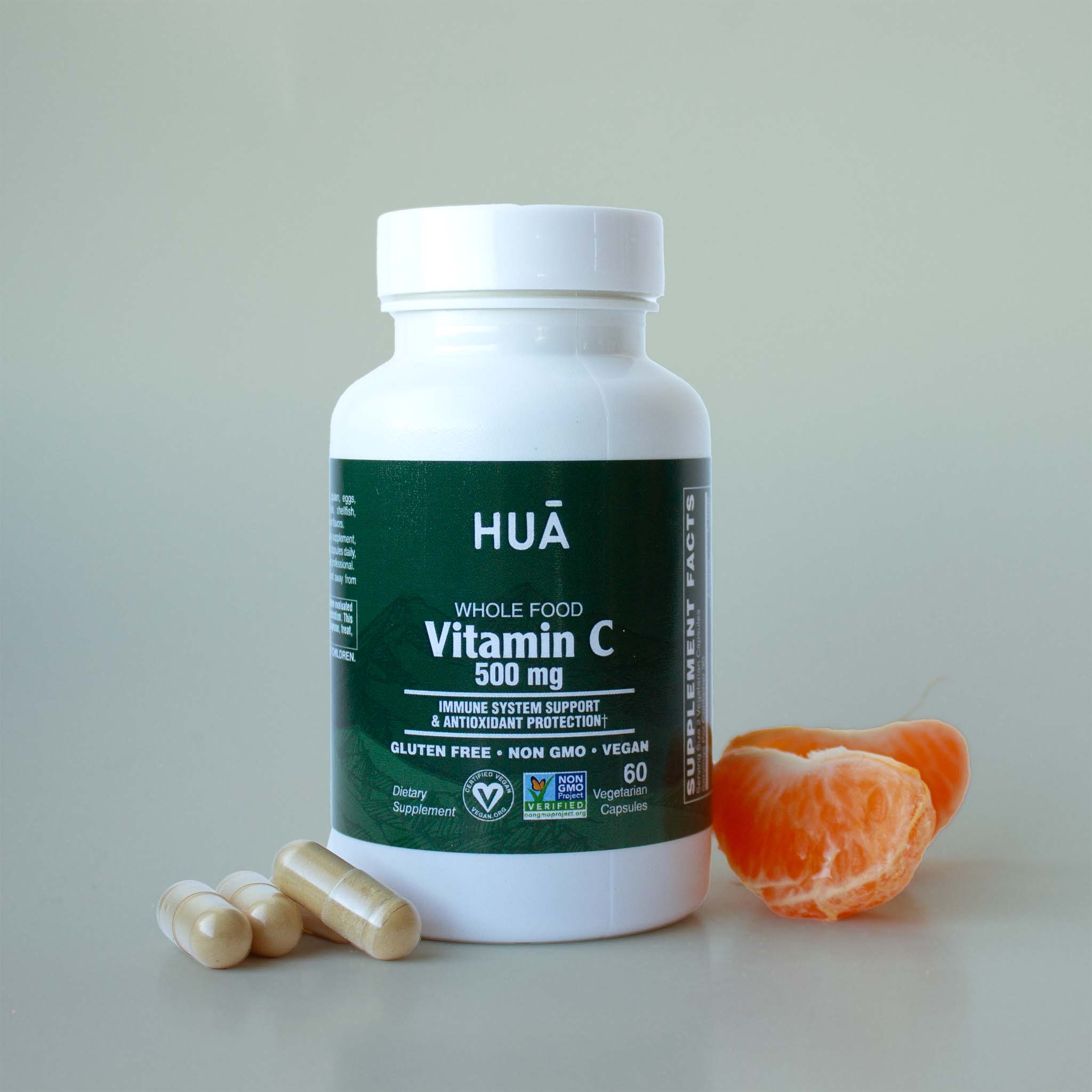 Secondary image for the HUA Wellness Whole Food Vitamin C + Probiotics